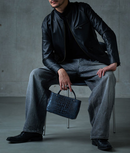 クロコダイル 2way ミニトートバッグ 日本製 (06001482-mens-1r)