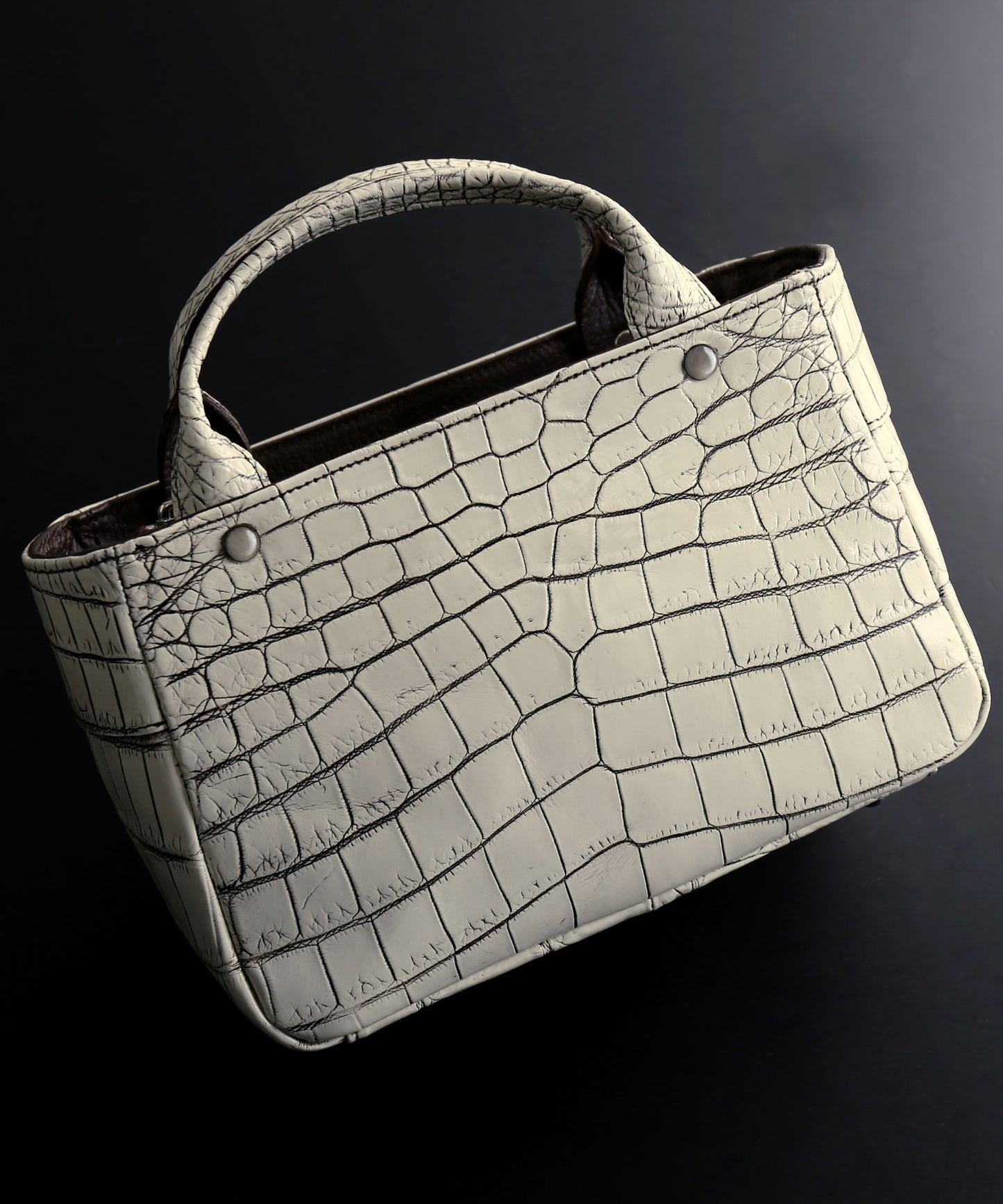 クロコダイル 2way ミニトートバッグ 日本製 (06001482-mens-1r)