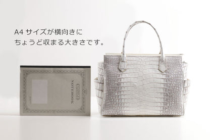 ヒマラヤクロコダイル トートバッグ 日本製 センター取り A4サイズ対応 ポロサス  スモールクロコダイル (06001488r)