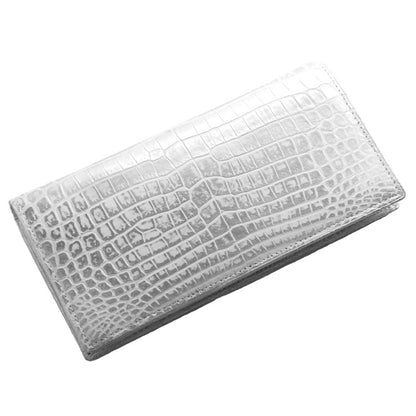 ナイルクロコダイル 長財布 センター取り 一枚革 無双 日本製 (06001668-mens-1r)