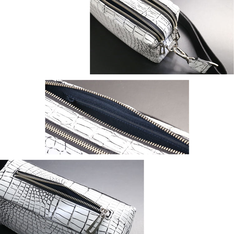 マット加工 クロコダイル 2wayボディバッグ 日本製 (06001814r)