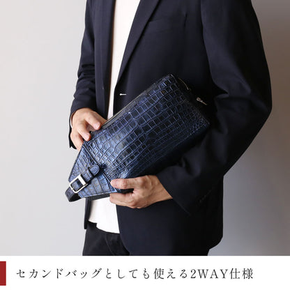 マット加工 クロコダイル 2wayボディバッグ 日本製 (06001814r)
