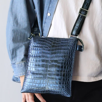 クロコダイル ショルダーバッグ センター取り 日本製 (06001882-mens-1r)