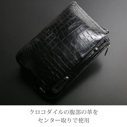 クロコダイル 3wayバッグ 日本製 センター取り 目地染め マット加工 (06001891r)