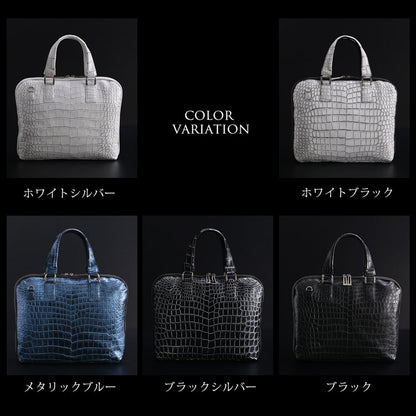 クロコダイル 2wayビジネスバッグ センター取り 日本製 A4サイズ対応 マット加工＆目地染め (06001947r)