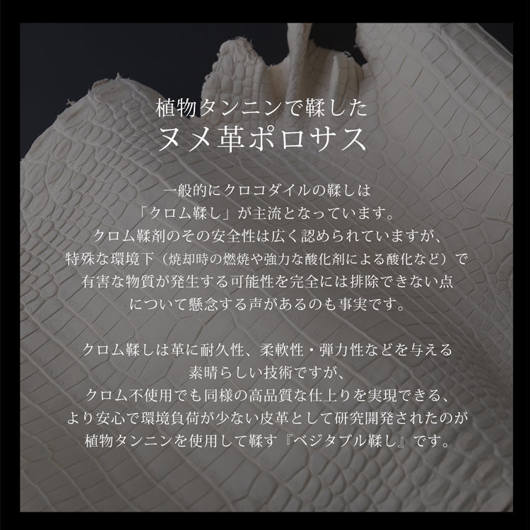 スモールクロコダイル ラウンドファスナー長財布 日本製 一枚革 ポロサス センター取り マット加工 ICFA＆LWG認定 4FA (06001979-mens-1r)