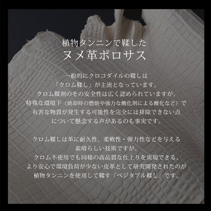 スモールクロコダイル ラウンドファスナー長財布 日本製 一枚革 ポロサス センター取り マット加工 ICFA＆LWG認定 4FA (06001979-mens-1r)